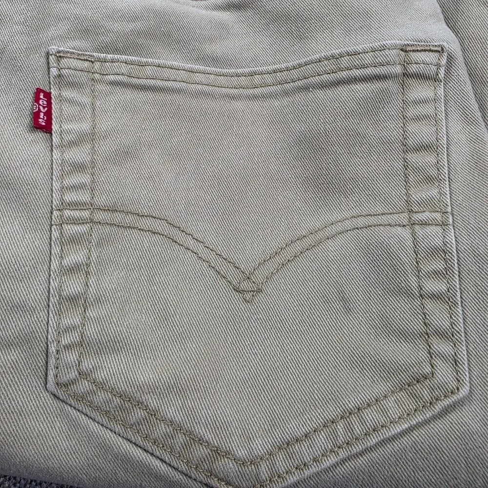 Levi's 502 Regular Tapered Mens 34x30 Tan Khaki Twill Chino Pants Stretch Casual